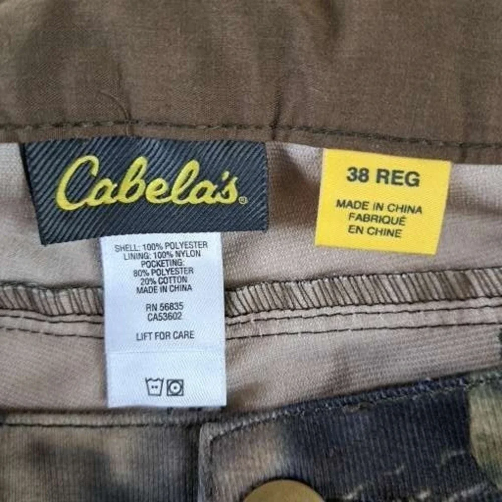 Cabela's Mossy Oak Camouflage‎ Hunting Cargo Pants Men's 38 Regular Polyester